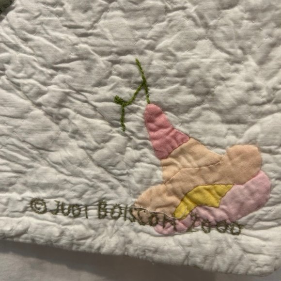 Judi Boisson Vintage Hand Made yellow floral signed Quilt Pillow cover 2… - Picture 2 of 6